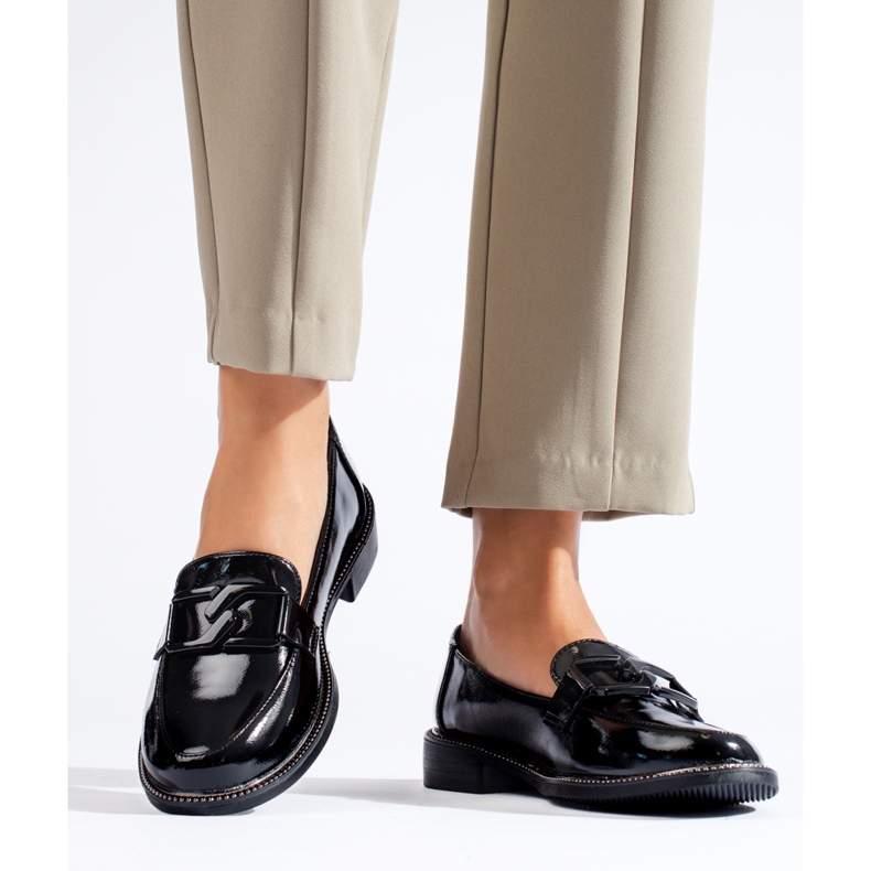 Shelovet ženske crne lakirane cipele crna 2