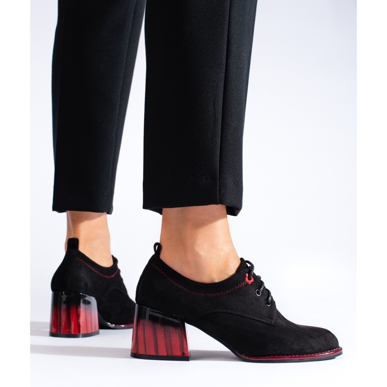 Shelovet crne antilop cipele s visokom petom crno 1