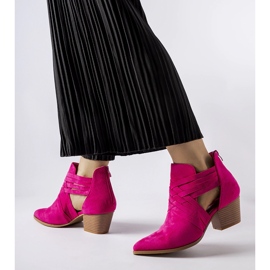 Ružičaste Quraishi gležnjače s visokom petom ružičasta 1