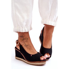 Ženske klasične sandale na tanku crnu Katie crna 2