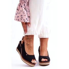 Ženske klasične sandale na tanku crnu Katie crna 4