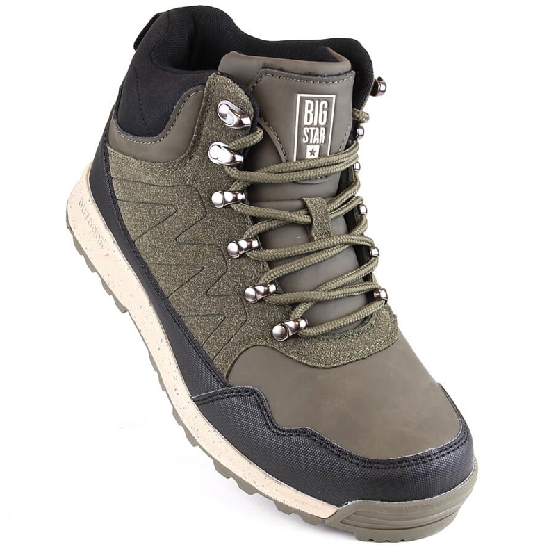 Izolirane zelene visoke čizme Big Star MM274480 zelena 1