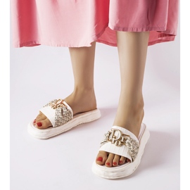 Inna Bérard bijele ukrasne gumene japanke bijela 1