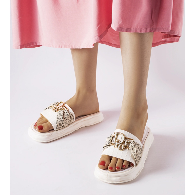 Inna Bérard bijele ukrasne gumene japanke bijela 1