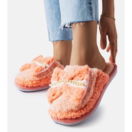 Narančaste papuče s mašnom narančasta 1
