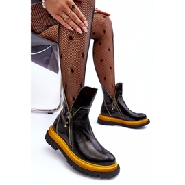 Lakirane ženske čizme Maciejka 05747-07 crne crna 2