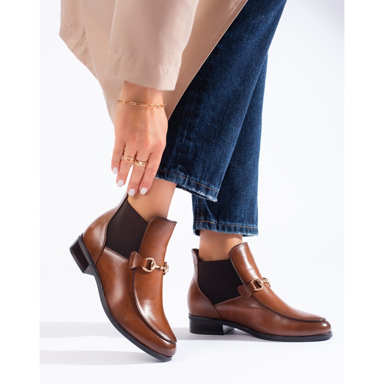 Ženske čizme Jodhpur peta Vinceza smeđa 2