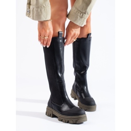 Crne čizme s fleksibilnim Shelovet gornjim dijelom crno 1