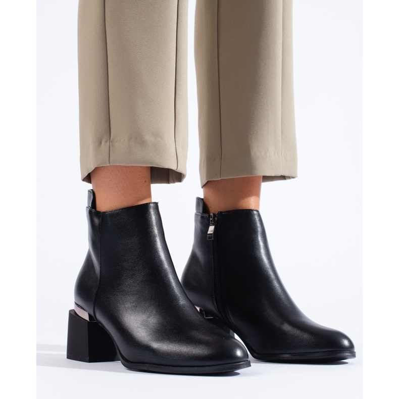 Crne klasične ženske gležnjače Shelovet crna 2