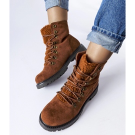 Gležnjače od smeđe eko antilop kože smeđa 1