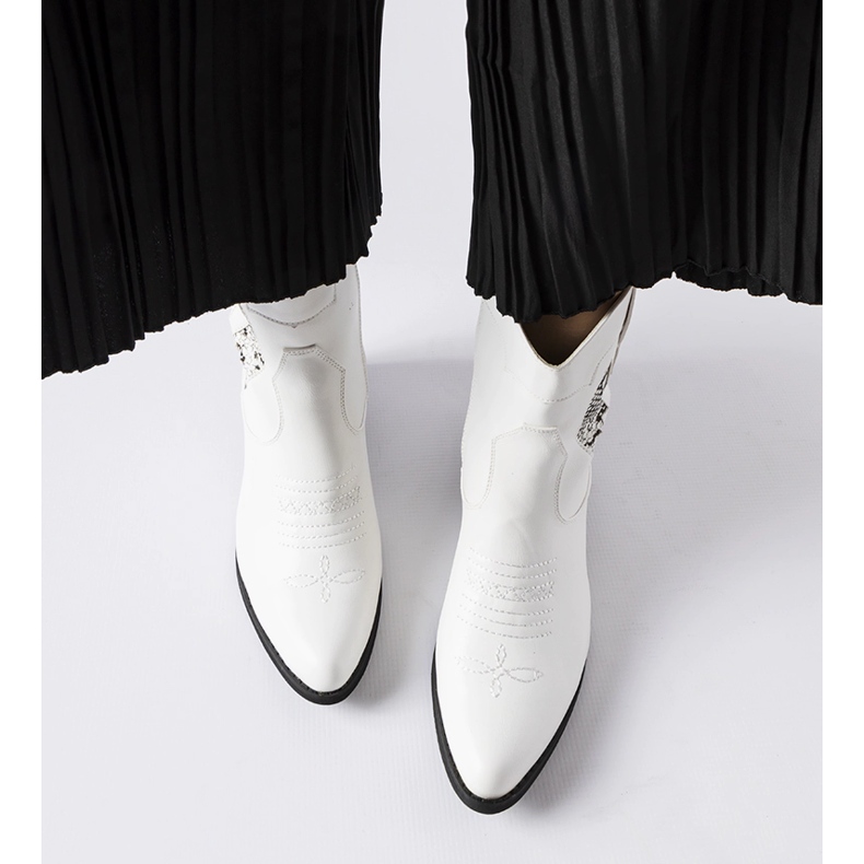 Henriette bijele kaubojske čizme na visoku petu bijela 1