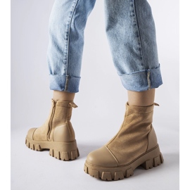 Bež radni od eko antilop kože s gazištem Milo 1