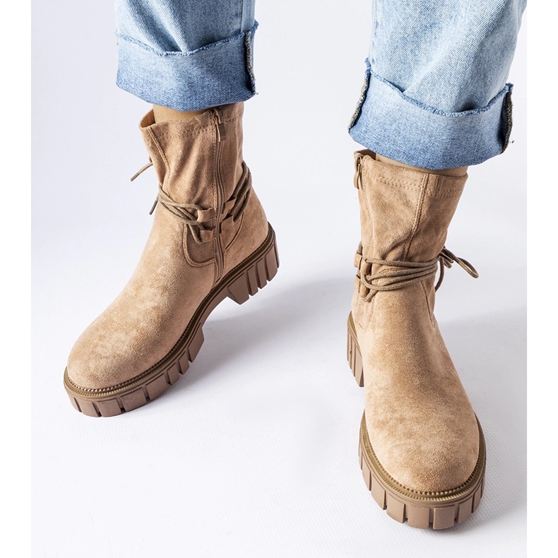 Bež gležnjače s Averardo vezicama 1