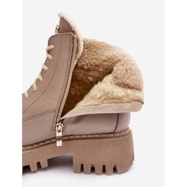 Ženske kožne čizme Bež Lemar Vergo 1