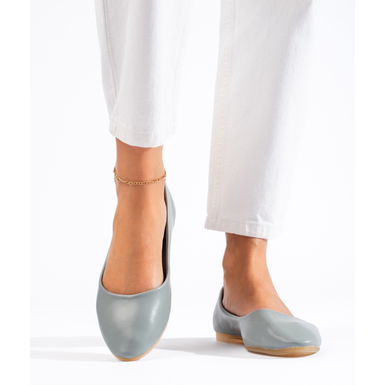 Ženske sive balerinke od ekološke kože Shelovet siva 2