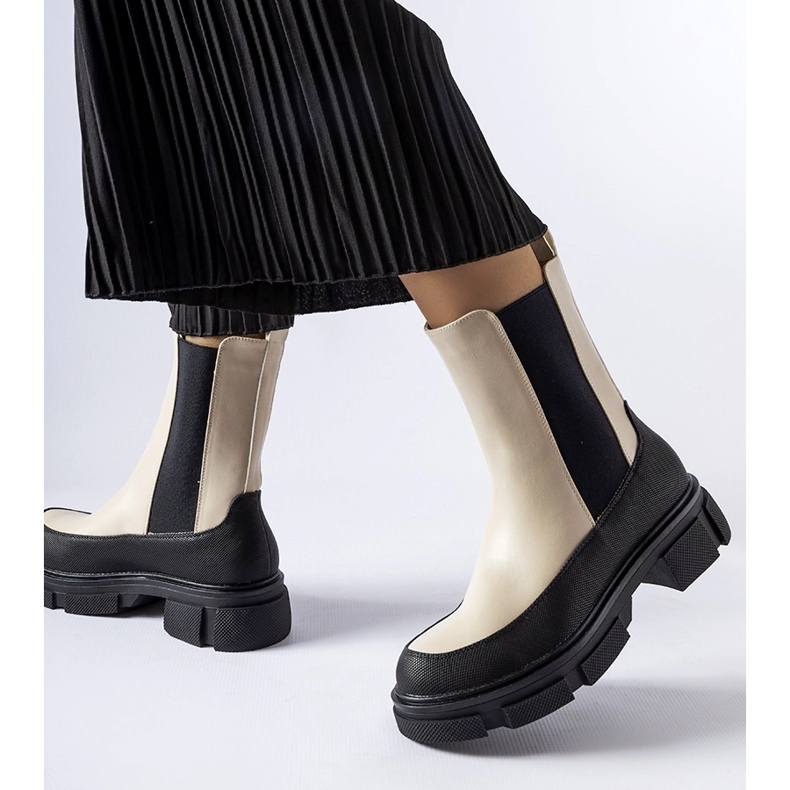 Bež i crne gležnjače Faisal 1