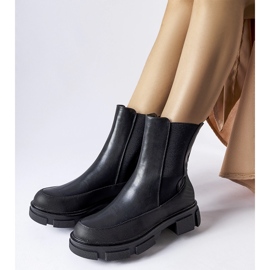 Crne gležnjače s elastičnim gornjištem marke Faisal crno 1