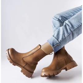 Smeđe visoke natikače Chelsea čizme iz Veronesa smeđa 1