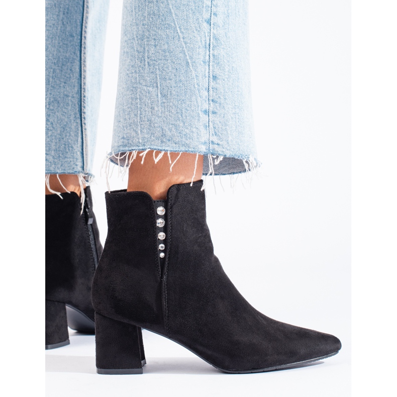 Shelovet ženske gležnjače od crne antilop kože crna 2