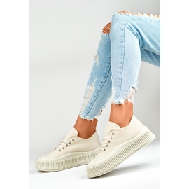 Svijetlo bež ženske tenisice s debelim potplatom 1