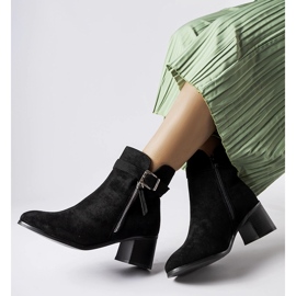 Crne Bédard gležnjače s niskom petom crno 1