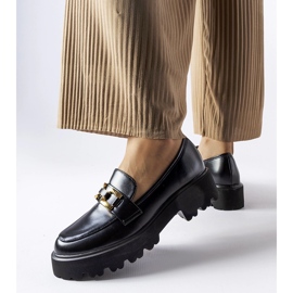 Inna Crne ženske natikače ukrašene Piazzo kopčom crno 1