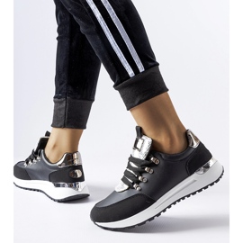 Crne tenisice sa srebrnim Frum ukrasom crno 1