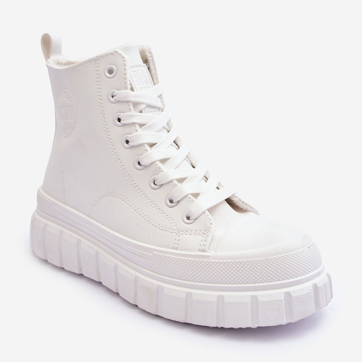 Izolirane kožne tenisice s patentnim zatvaračem Big Star MM274624 Bijele bijela 1