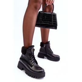 Ženske kožne čizme crne Lemar Vergo crno 1