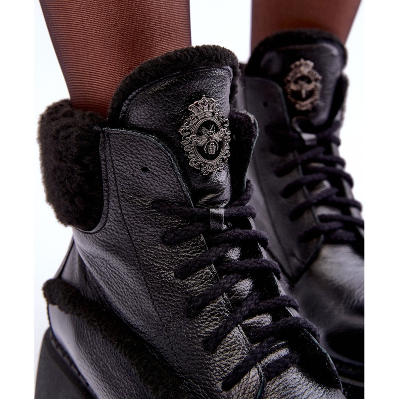 Ženske kožne čizme crne Lemar Vergo crna 2