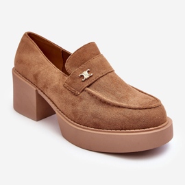 PS1 Ženske antilop cipele na visoku petu, tamno bež, Afnira 1