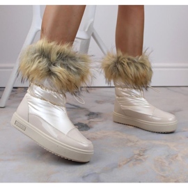 Big Star W INT1924B čizme za snijeg s platformom i krznom, bež 2