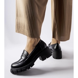 Crne klasične mokasine s Dina blokom crno 1