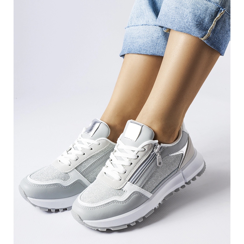 Camuzzoni sive i srebrne ženske tenisice siva 1