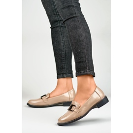 Lakirane bež ženske cipele crna 2