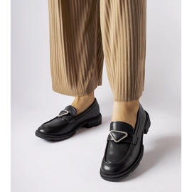 Crne mokasine ukrašene Marsilius kamenčićima crno 1