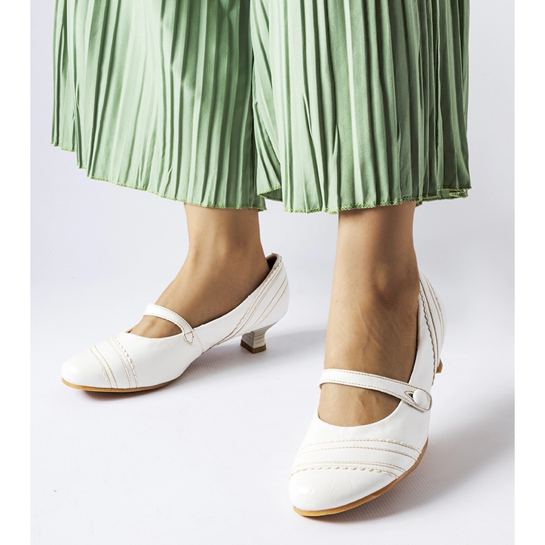 Bijele Sant'Antonio cipele s niskom petom bijela 1