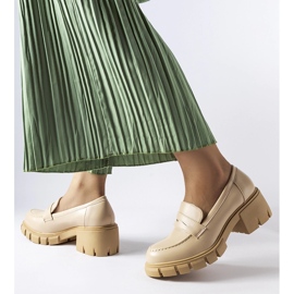 Bež klasične mokasine s Dina blokom 1