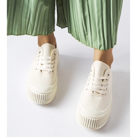 Bež tenisice na debelu Rina platformu 1