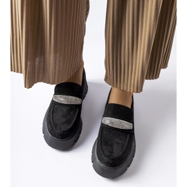 Crne mokasine s masivnim Macario potplatom crno 2