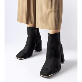 Crne Cheney gležnjače na visoku petu crno 1