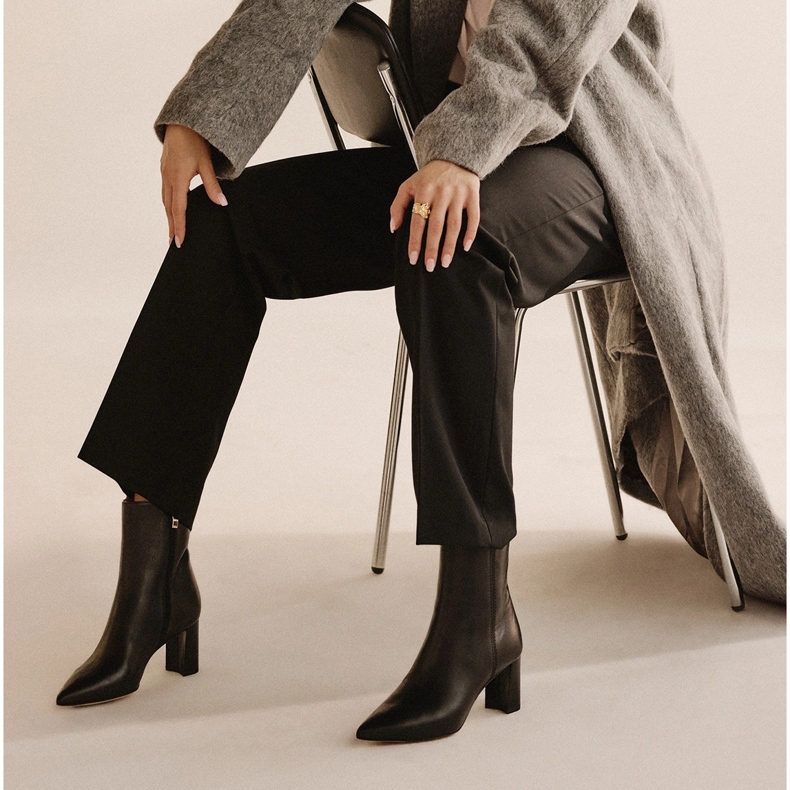 Marco Shoes Elegantne čizme na postu crna 1