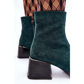 Gležnjače od brušene kože na masivnom bloku S.Barski MR870-70 Zelene zelena 1