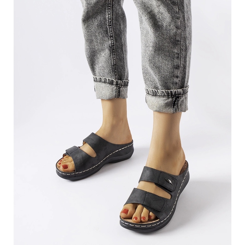 Evento Crne Fréchette niske mazge na wedge crno 1