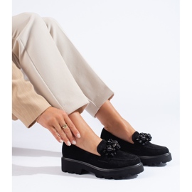 Shelovet ženske natikače od crne antilop kože crno 1