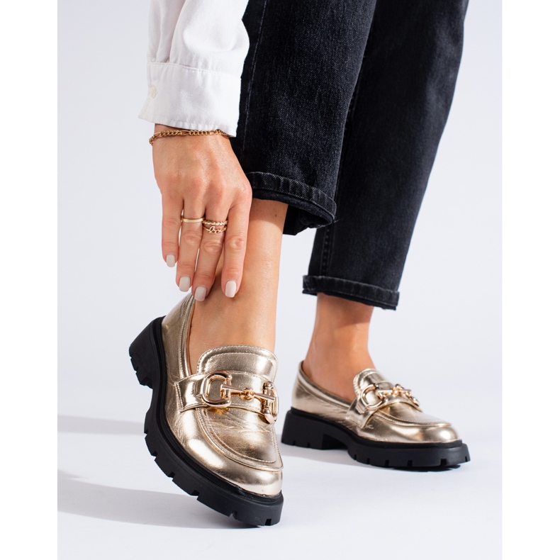 Shelovet zlatne natikače s debelim potplatom zlatna 1