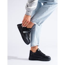 Crne tenisice s platformom Shelovet crno 2