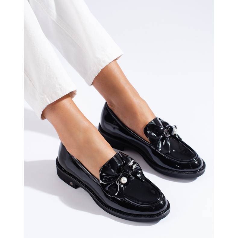 W. Potocki Ženske lakirane cipele s Potocki mašnom crna 1