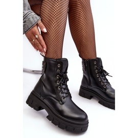 PL5 Ženske kožne čizme na crnoj Jenefer platformi crna 2