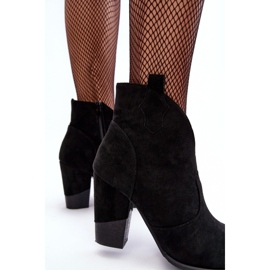 PS1 Kaubojske čizme od antilopa na visoku petu crne boje crno 1